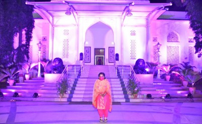 Telangana Raj Bhavan lit in pink for breast cancer awareness