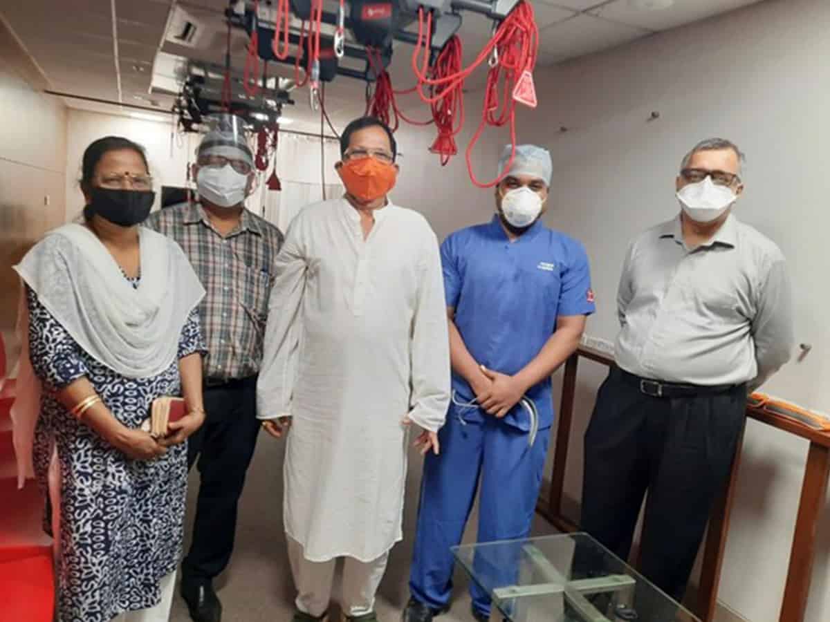 Goa: Shripad Naik visits hospital for follow-up CT scan