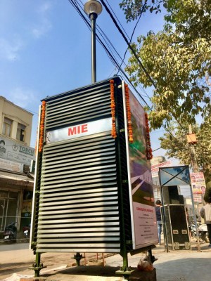 Gambhir inaugurates 3rd giant air purifier at Krishna Nagar market