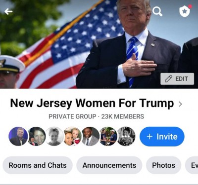 'New Jersey Women For Trump' group removed from Facebook