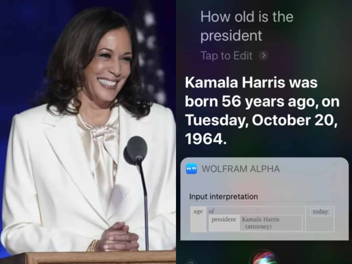 Siri refers to Kamala Harris as US President; netizens in shock