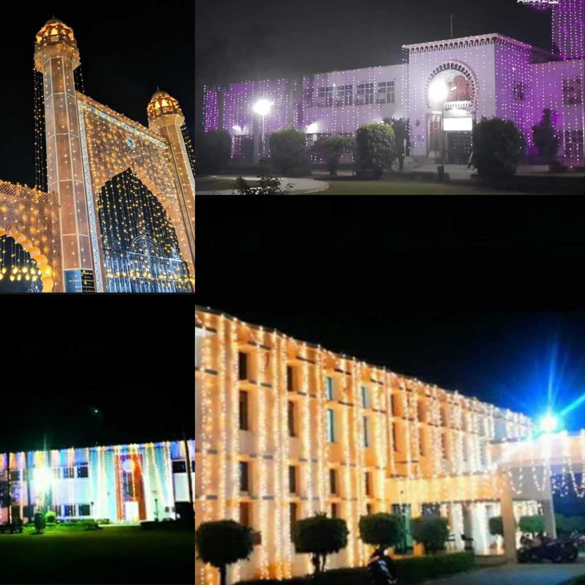Aligarh Muslim University illuminated for its centenary celebrations
