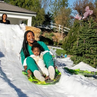 Gabrielle Union says her little girl is not a fan of snow or sledding