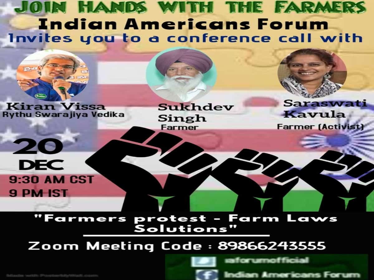 Indian American Forum to hold online protest for farmers’ movement