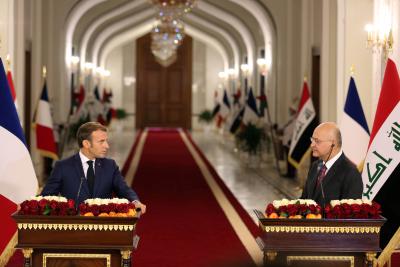 Iraqi, French Presidents call for reducing regional tension