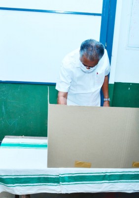 Kerala civic polls: Vijayan hopes for historic win, Cong too confident