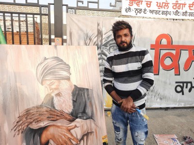 Young artists extend support to farmers through paintings