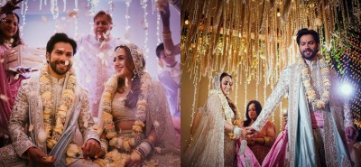 Bollywood showers love on newlyweds Varun and Natasha