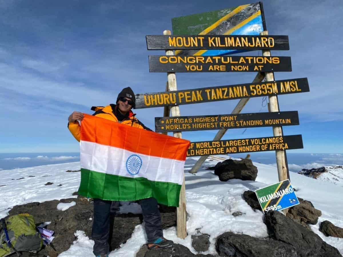Hyderabad: IPS officer Tarun Joshi scales Mt Kilimanjaro