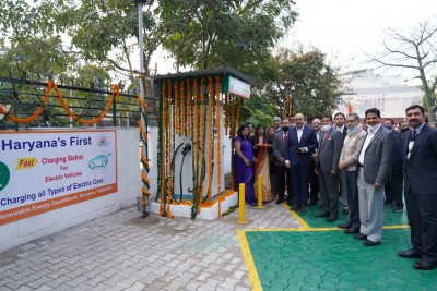 First ever free public charging station for EVs opens in Panchkula