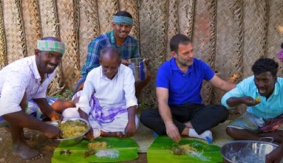Rahul Gandhi relishes mushroom biryani on Tamil cookery show
