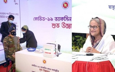 Vaccination kicks off in B'desh, Hasina thanks India for 2 mn doses