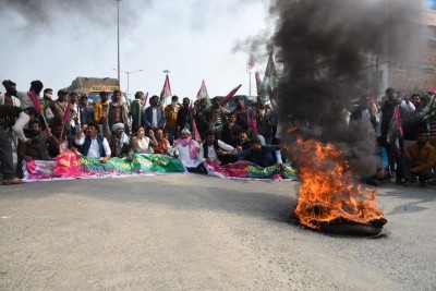 Protests in Assam, Tripura against farm laws