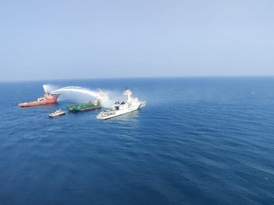 3 sailors missing, 1 hurt as fire breaks out in ship in Arabian Sea