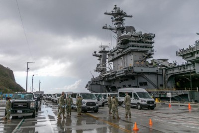 'Ineffective social distancing led to Covid outbreak on US aircraft carrier'