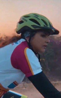 Lakshmi Manchu cycles 100 km for a cause