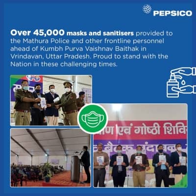 PepsiCo distributes over 45,000 masks to police in Vrindavan