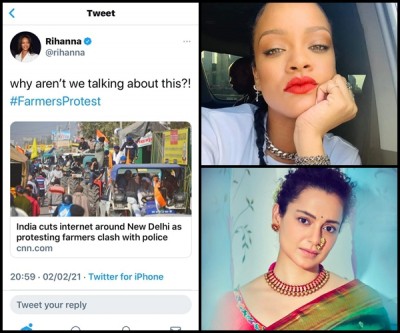 Rihanna tweets about farmers' protest, Kangana calls her a 'fool'