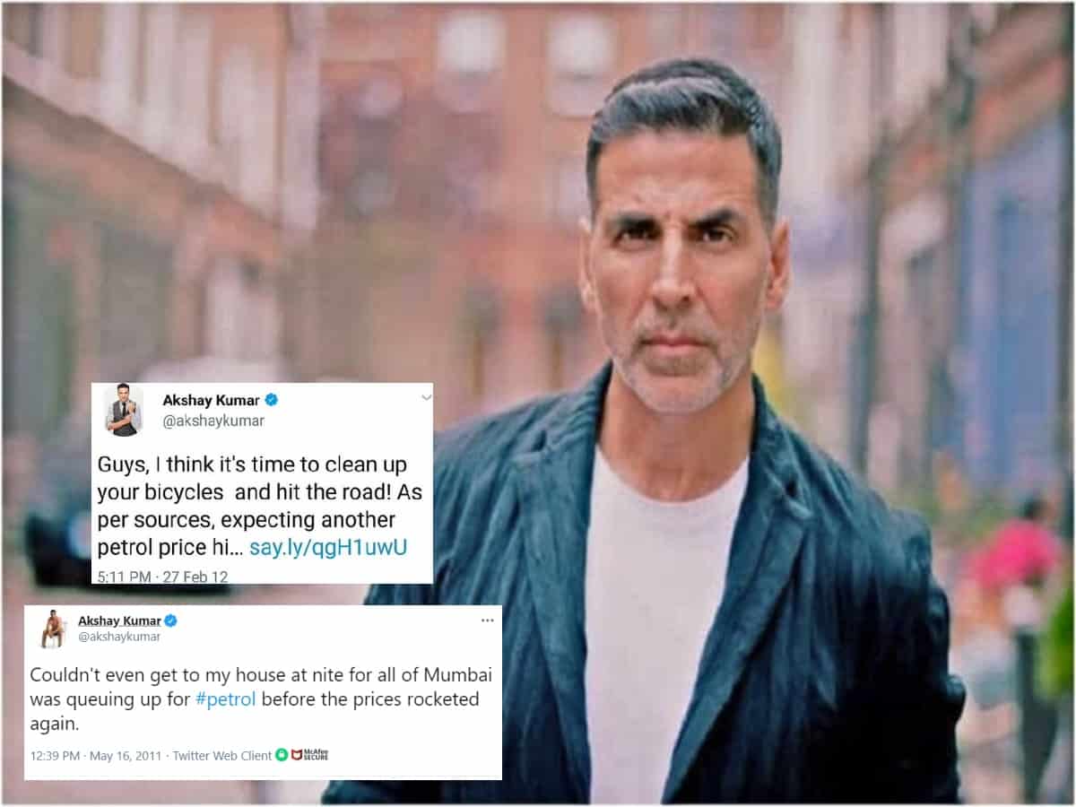 'Clean up your bicycles, hit the roads': Akshay Kumar's 2012 tweet on soaring fuel prices goes viral