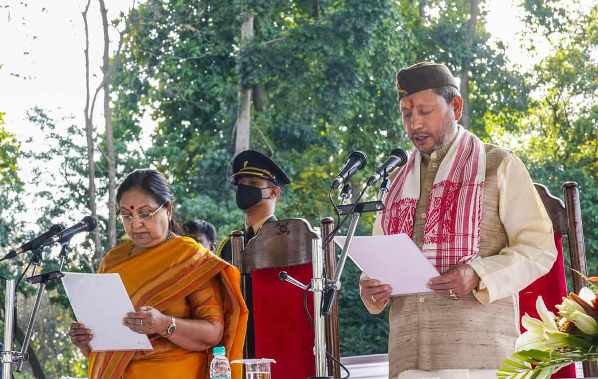 Tirath Singh Rawat takes oath as new CM of Uttarakhand