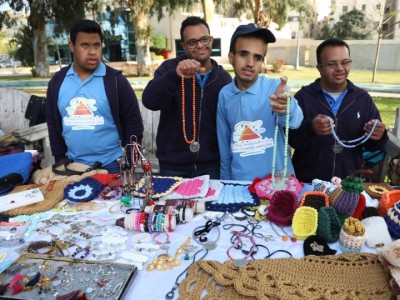 Egyptian children with Down syndrome exhibit hand-made creations