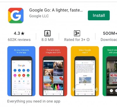 Google Go crosses 500M installs on Play Store