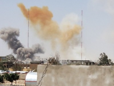 Saudi-led coalition strikes Houthi military site