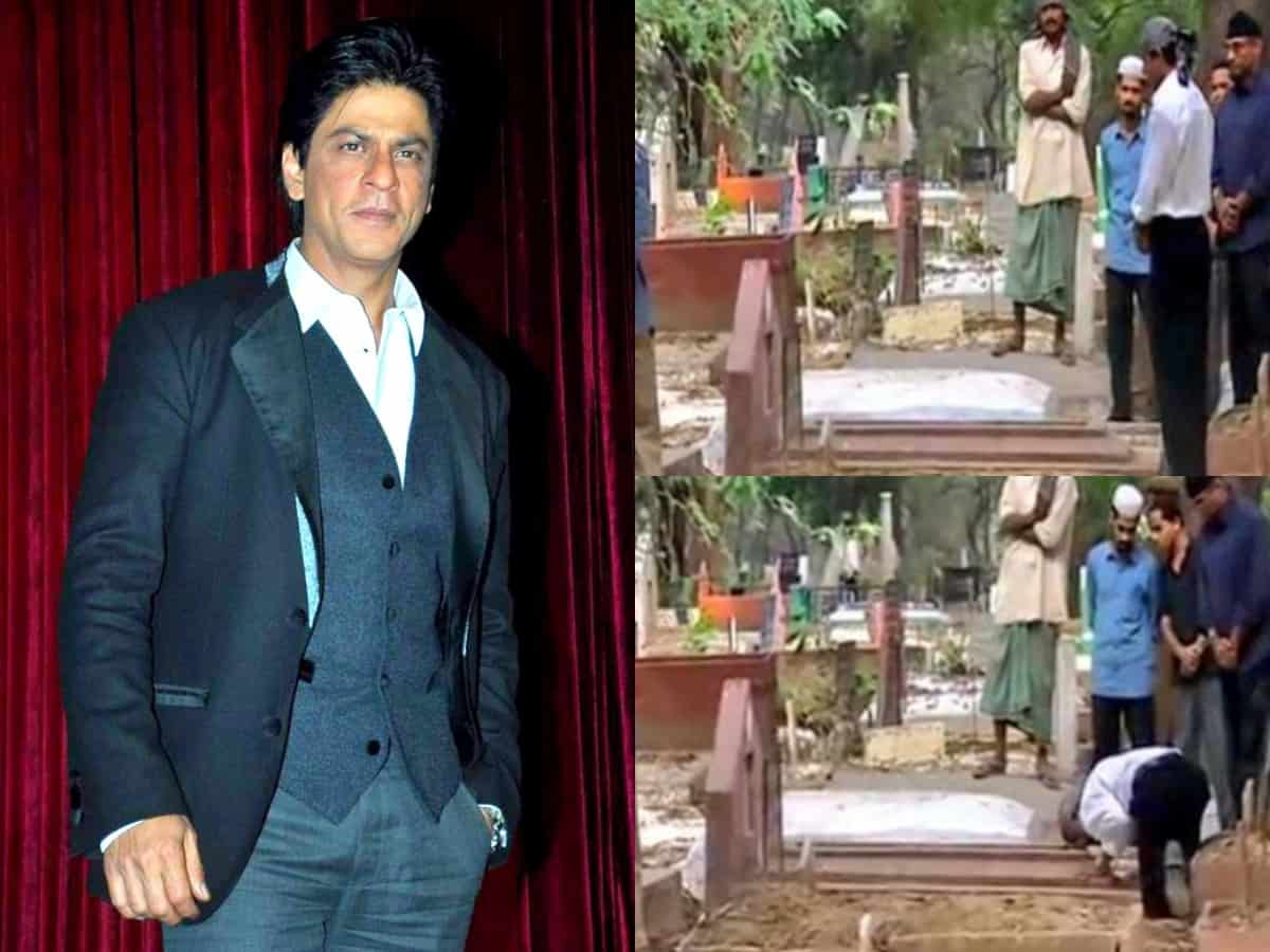 Shah Rukh Khan offers prayers at parents' grave in Delhi, pics go viral