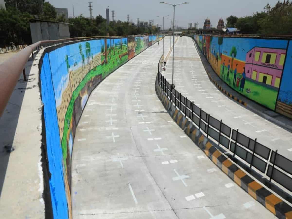 New road-under-bridge at Hitec City inaugurated; to ease traffic in IT corridor