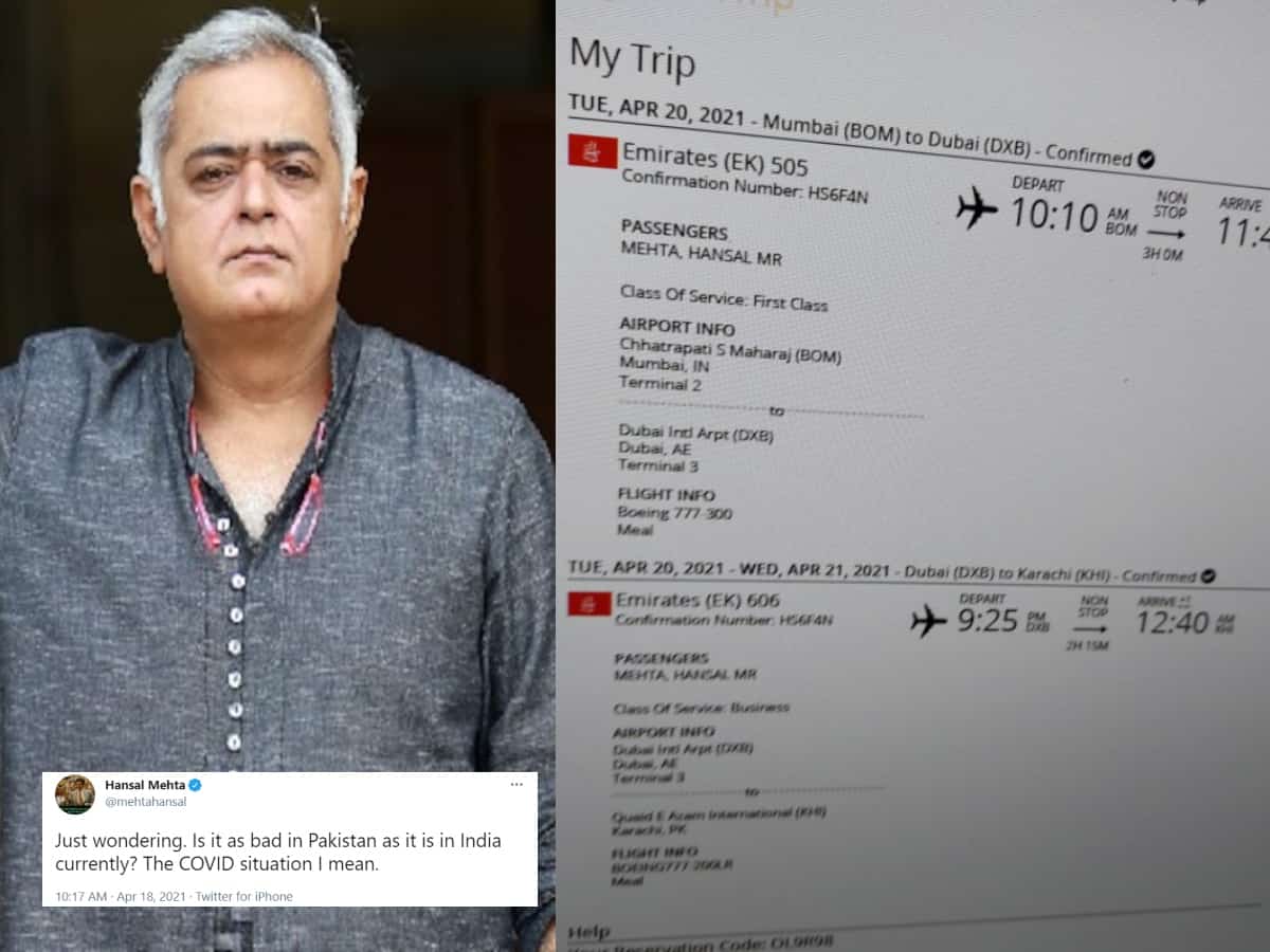 Hansal Mehta compares COVID-19 in India & Pak; gets ticket to Karachi, Why?