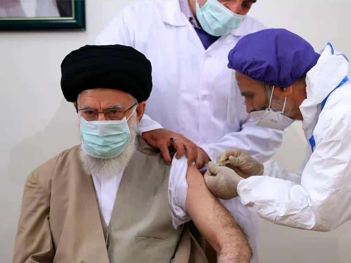 Iranian leader gets 1st dose of domestic COVID vaccine