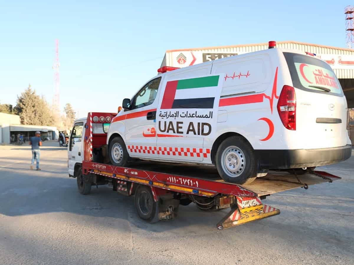 UAE sends 20 ambulance to support Palestinians in Gaza