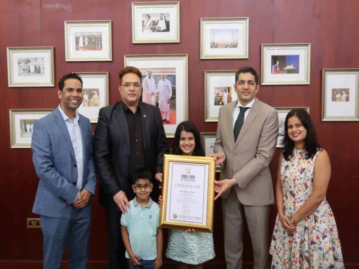 Indian girl in UAE felicitated by consul general of India