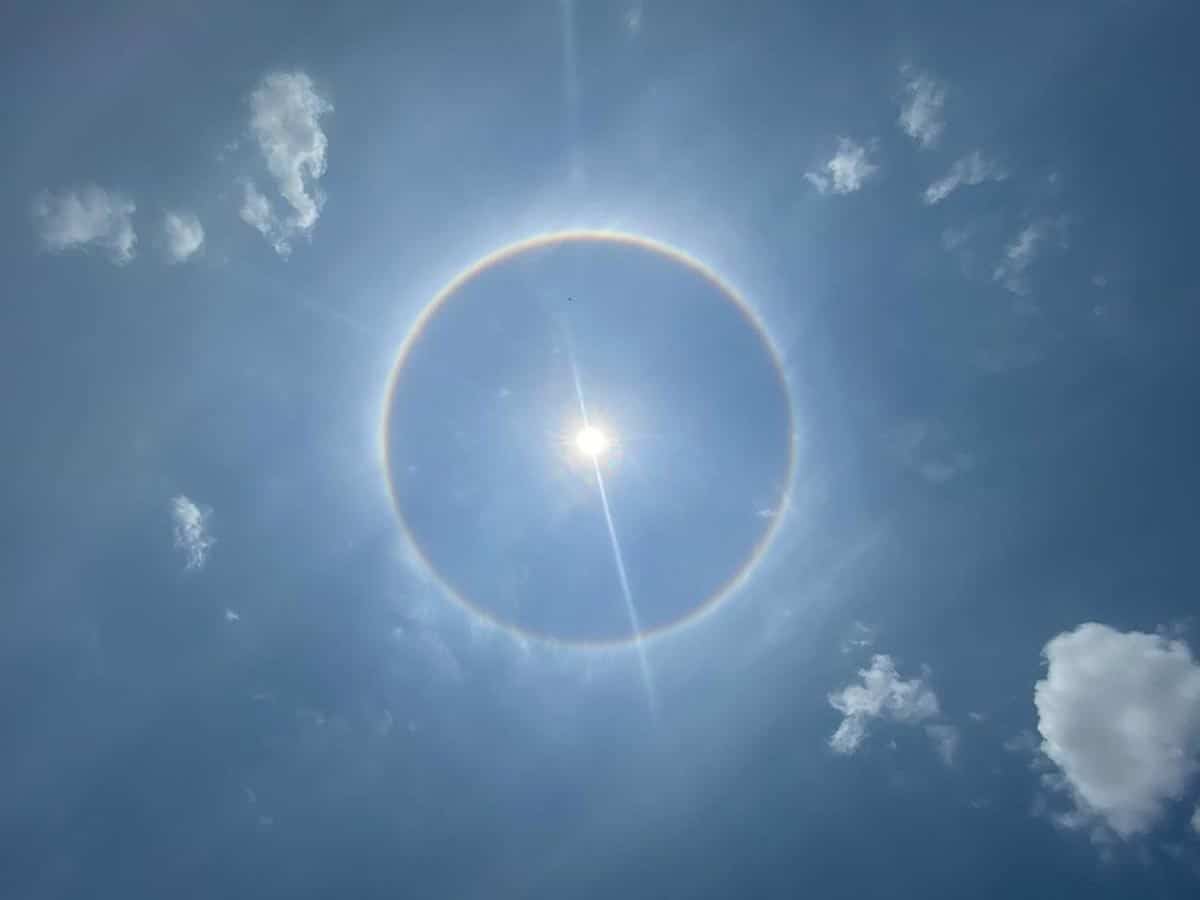 Rare Sun Halo spotted in Hyderabad; netizens in awe