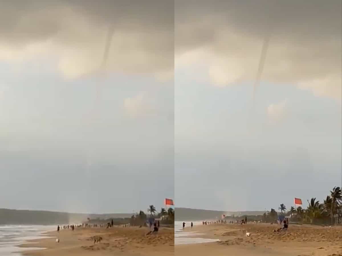Videos of waterspout off Baga beach goes viral