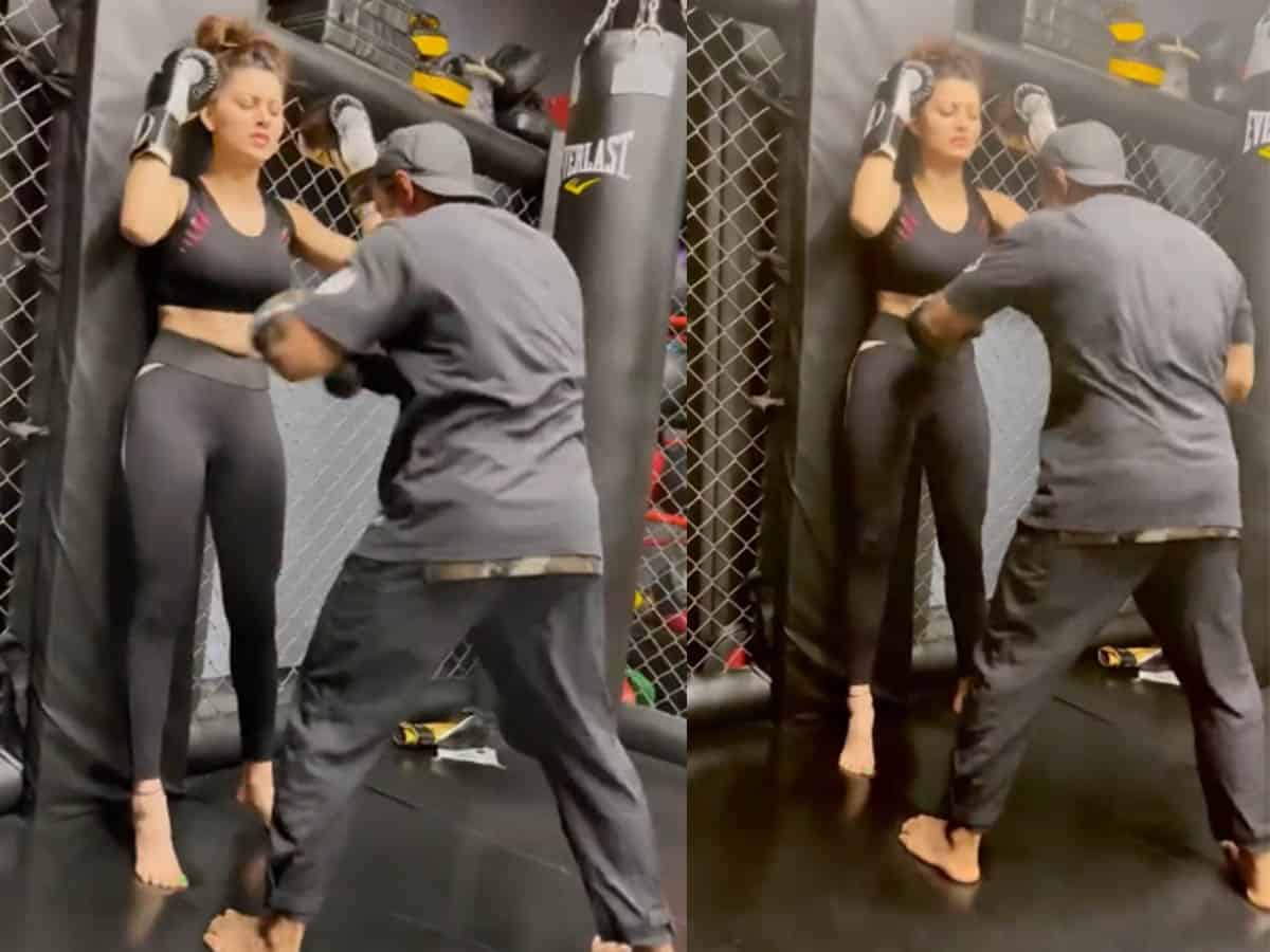 Urvashi Rautela shares training video of getting punched in the gut