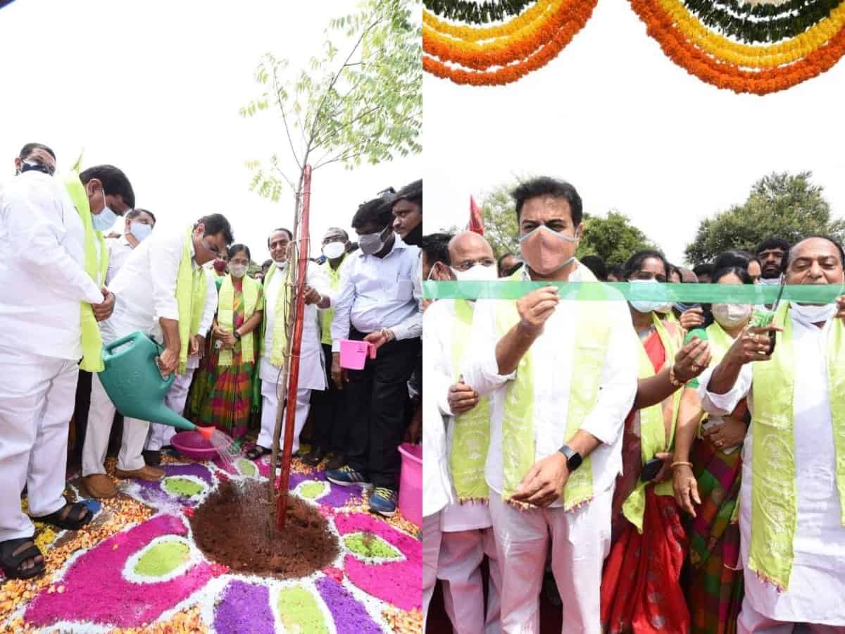 KTR launches 7th edition of Haritha Haram; inaugurates urban forest park