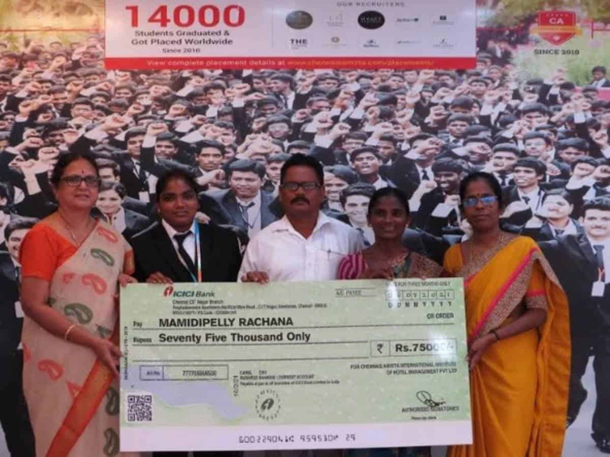 Chennai's Amrita sponsors education of Telangana food delivery girl