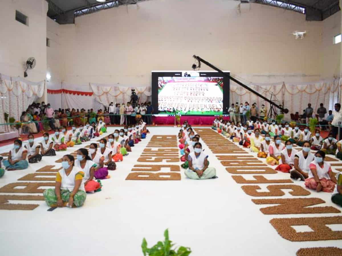 With largest seed ball sentence, Telangana women set Guinness record