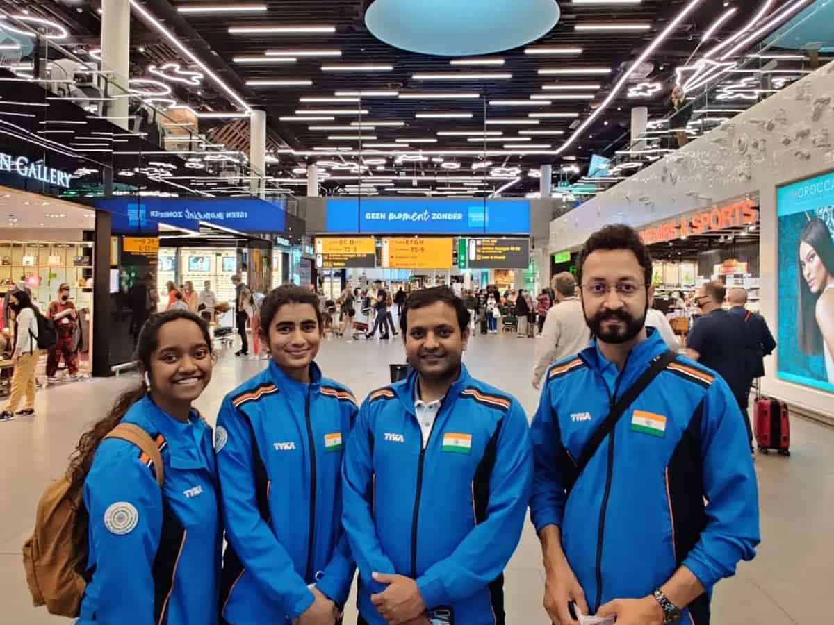 Tokyo Olympics: Indian shooting contingent lands in Amsterdam