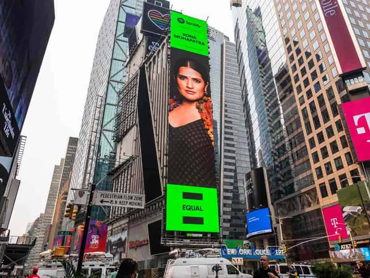 Sona Mohapatra first Indian independent musician to make it to Times Square billboard