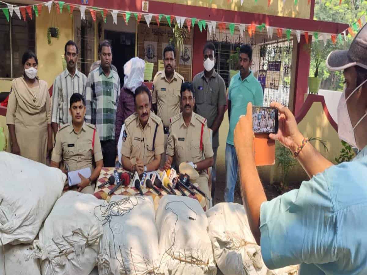 Andhra Police seize 620 kg marijuana on way to Maha, arrest one