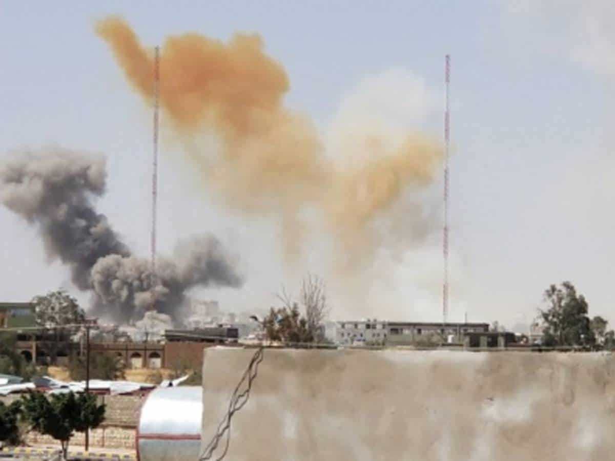 Saudi-led airstrikes pound Houthi positions in Yemen