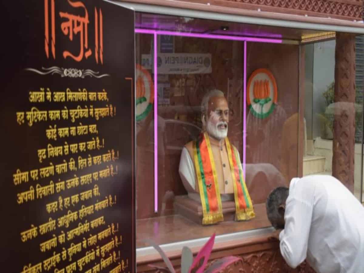 BJP worker constructs temple for PM Narendra Modi in Pune