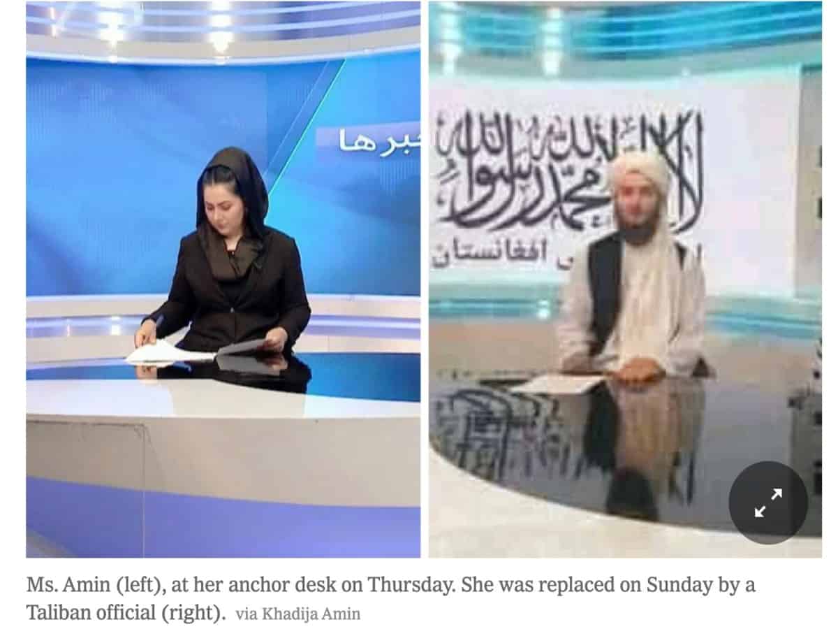 Taliban bans women anchors from working after promising freedom