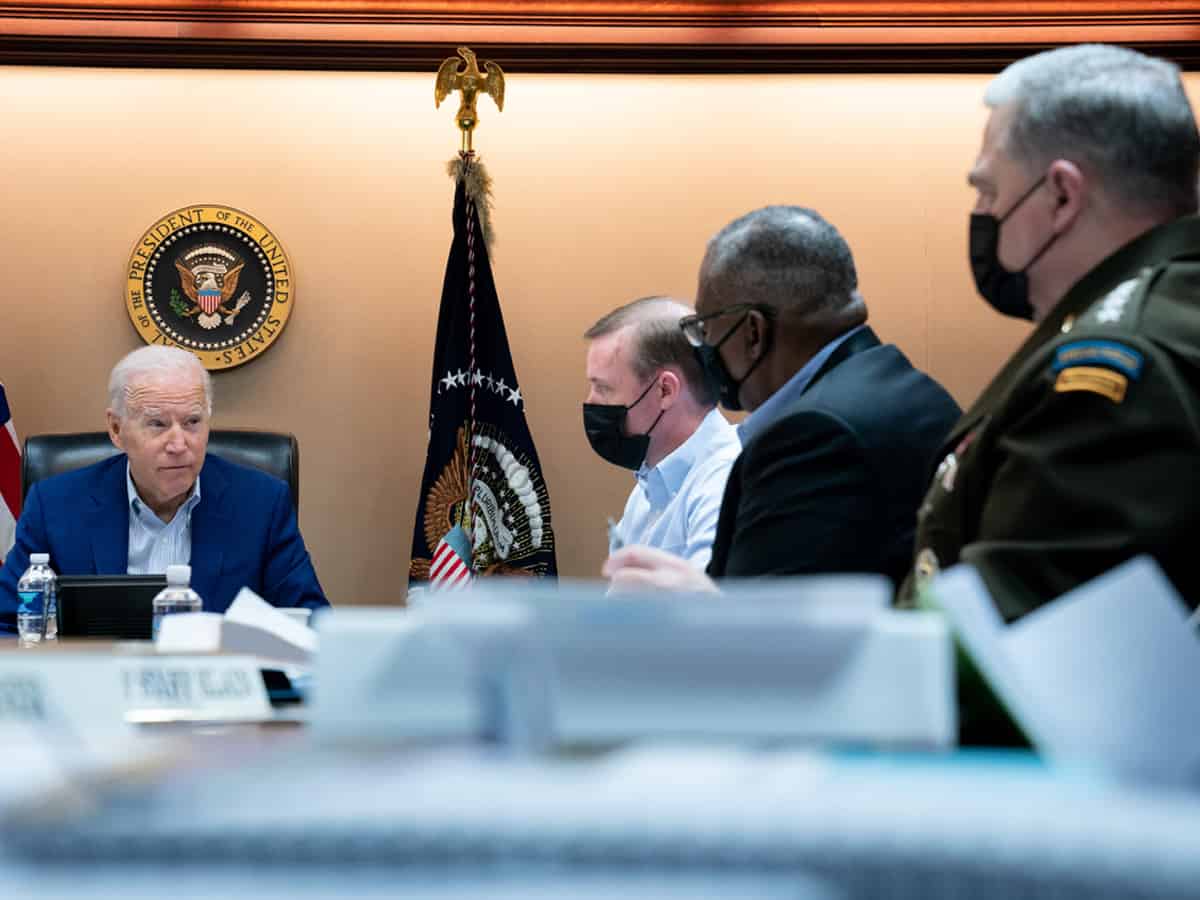 Biden meets national security team to discuss situation in Afghanistan