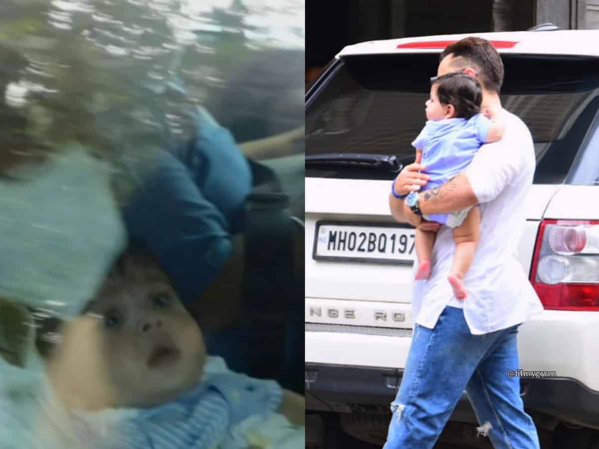 Kareena-Saif's son Jehangir faces paparazzi for the first time [Photos]