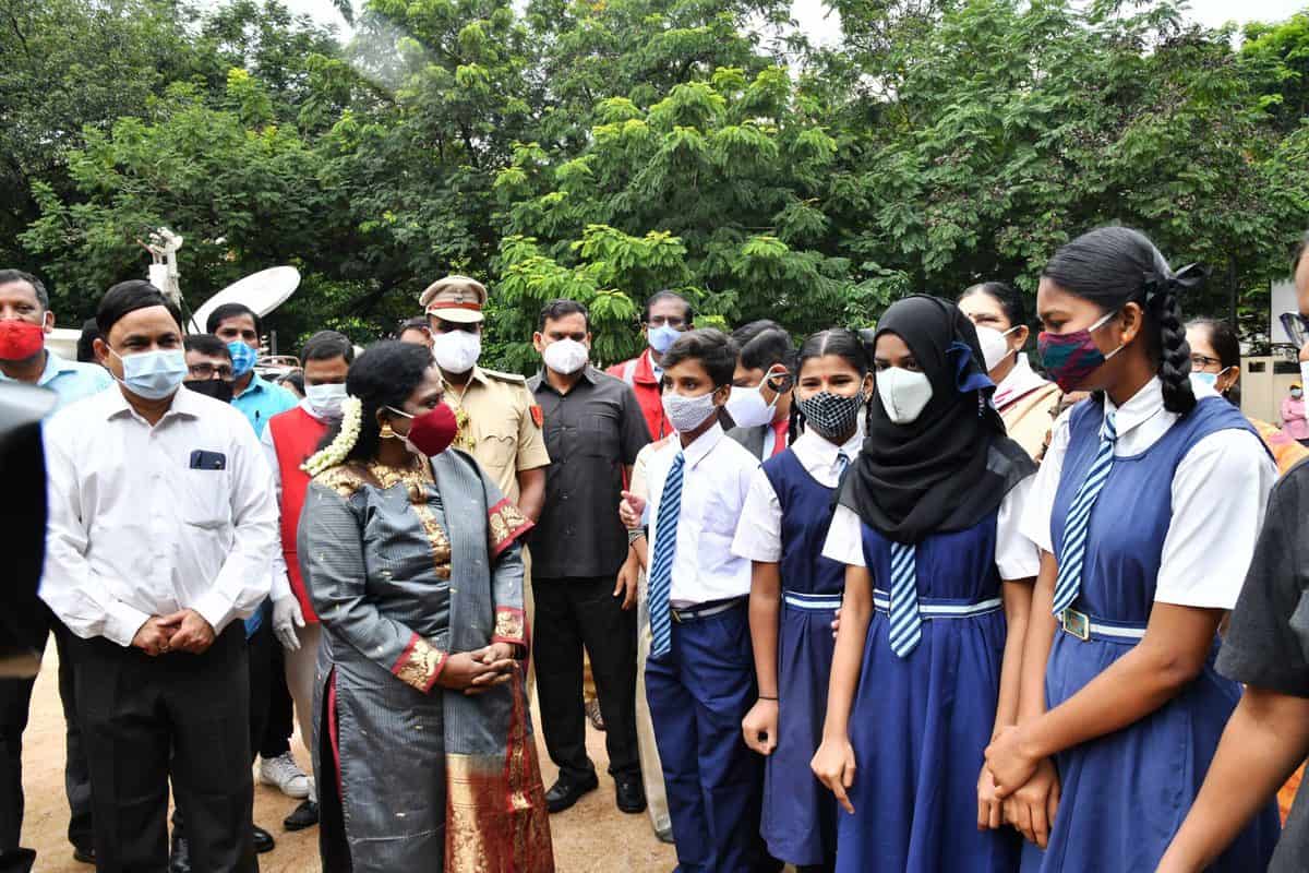 Governor inspects Raj Bhavan school