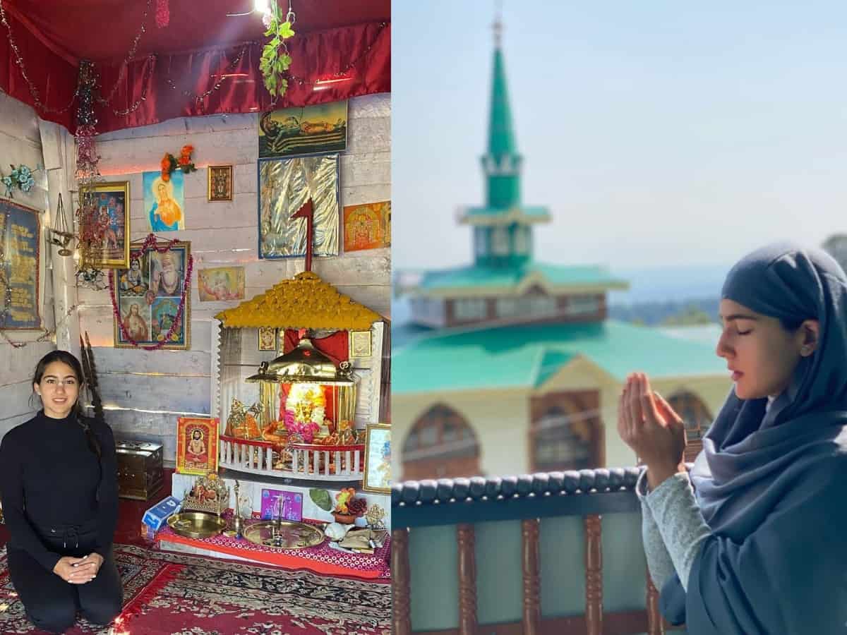 Secular Sara's new Insta post is about - masjid, church and temple