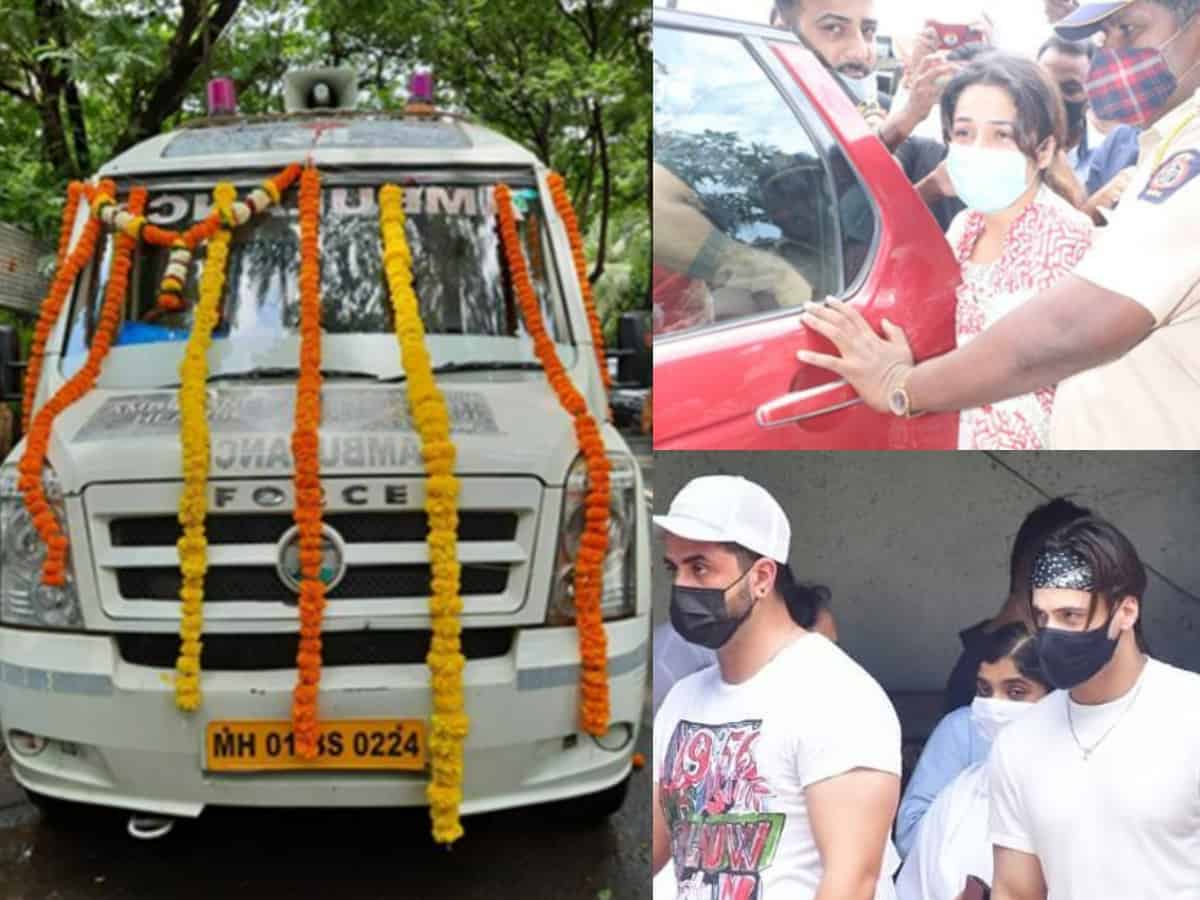 Photos and videos from Sidharth Shukla's final rites